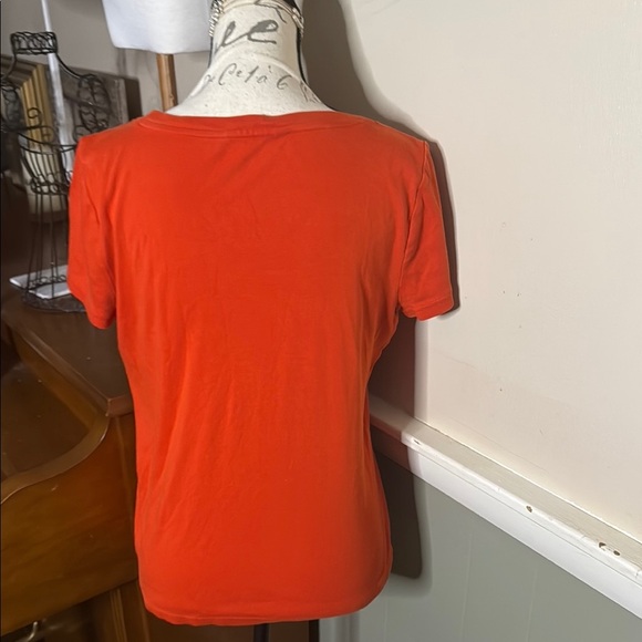 Lauren Ralph Lauren Orange Fitted Short Sleeve Tee - Picture 2 of 3